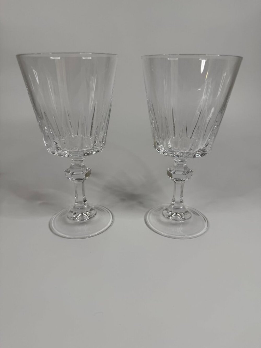 Vintage Princess House eSpirit Crystal Water/Wine Goblets, 6.75" tall, Set of 2